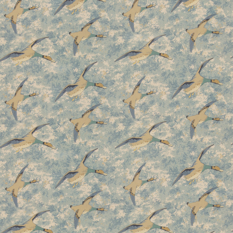 MULBERRY - FOREST DUCKS- BLUE - Fabric by the Yard BLUE