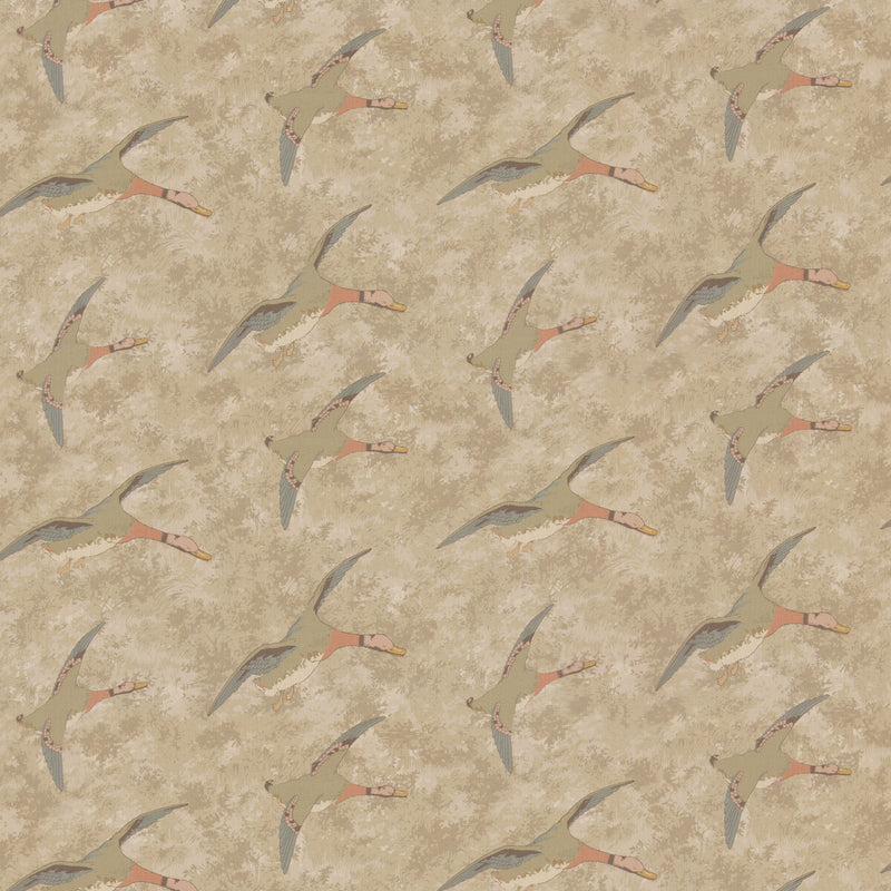 MULBERRY - FOREST DUCKS- PARCHMENT - Fabric by the Yard PARCHMENT