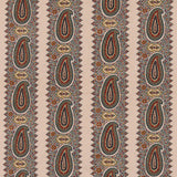 MULBERRY - PAISLEY STRIPE- INDIGO/RED - Fabric by the Yard
