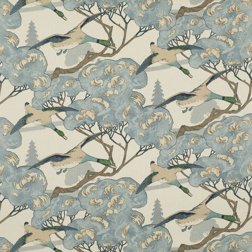 MULBERRY - FLYING DUCKS- BLUE - Fabric by the Yard BLUE