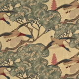 MULBERRY - FLYING DUCKS- CAMEL/GREY - Fabric by the Yard