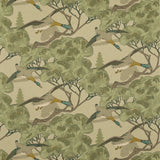 MULBERRY - FLYING DUCKS- EMERALD - Fabric by the Yard
