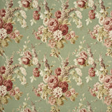 MULBERRY - VINTAGE FLORAL- CORAL/SAGE - Fabric by the Yard
