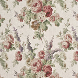 MULBERRY - VINTAGE FLORAL- ROSE/GREEN - Fabric by the Yard