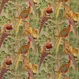 MULBERRY - GAME BIRDS VELVET- FIG/MULTI - Fabric by the Yard