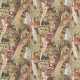 MULBERRY - GAME BIRDS LINEN- CHARCOAL - Fabric by the Yard
