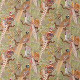 MULBERRY - GAME BIRDS LINEN- STONE/MULTI - Fabric by the Yard
