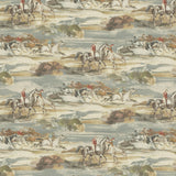 MULBERRY - MORNING GALLOP LINEN- BLUE/SAND - Fabric by the Yard