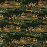 MULBERRY - MORNING GALLOP VELVET- TEAL - Fabric by the Yard