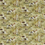 MULBERRY - MULBERRY HOUNDS LINEN- MULTI - Fabric by the Yard