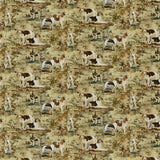 MULBERRY - MULBERRY HOUNDS VELVET- MULTI - Fabric by the Yard