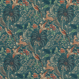MULBERRY - FANTASIA- TEAL - Fabric by the Yard