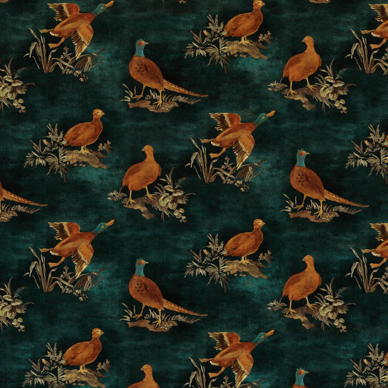 MULBERRY - GAME SHOW- TEAL - Fabric by the Yard TEAL
