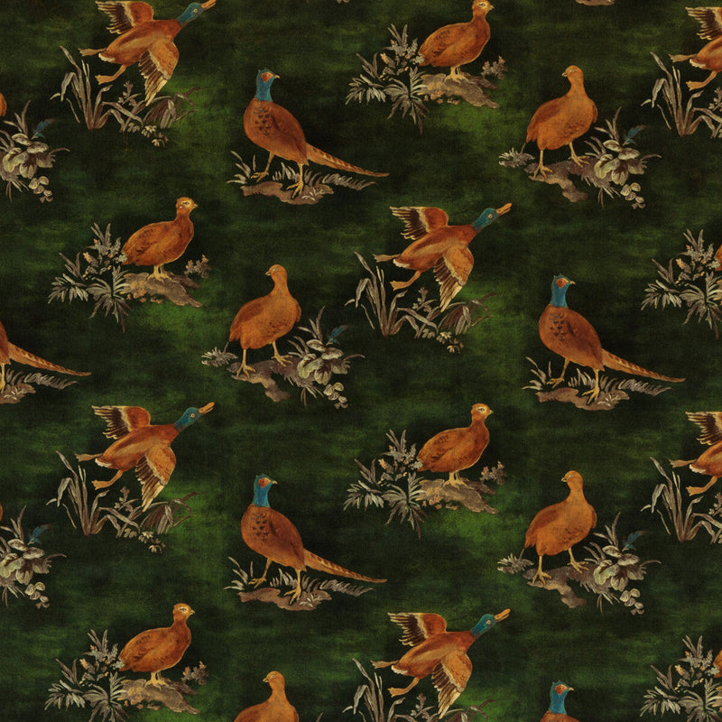 MULBERRY - GAME SHOW- EMERALD - Fabric by the Yard EMERALD