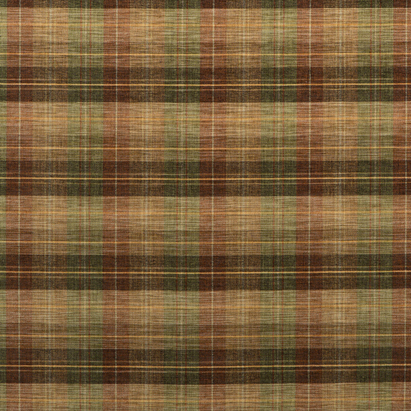 MULBERRY - CLAN CHENILLE- BURNT ORANGE/GREEN/NUTMEG - Fabric by the Yard BURNT ORANGE/GREEN/NUTMEG