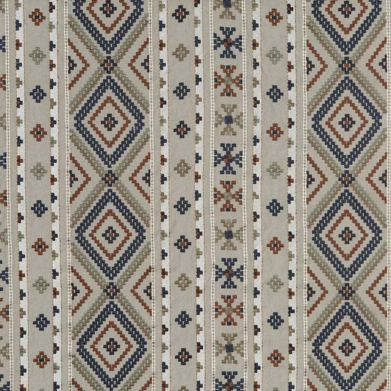 MULBERRY - SHAFTESBURY- BLUE/LOVAT - Fabric by the Yard BLUE/LOVAT