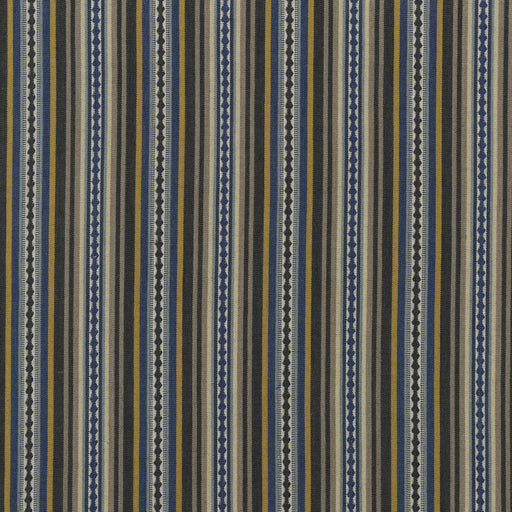 MULBERRY - DALTON STRIPE- INDIGO/OCHRE - Fabric by the Yard INDIGO/OCHRE