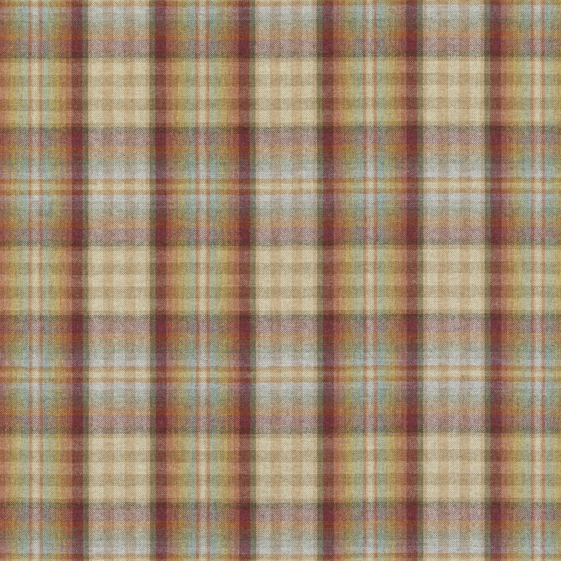 MULBERRY - NEVIS- RED/ STONE - Fabric by the Yard RED/ STONE