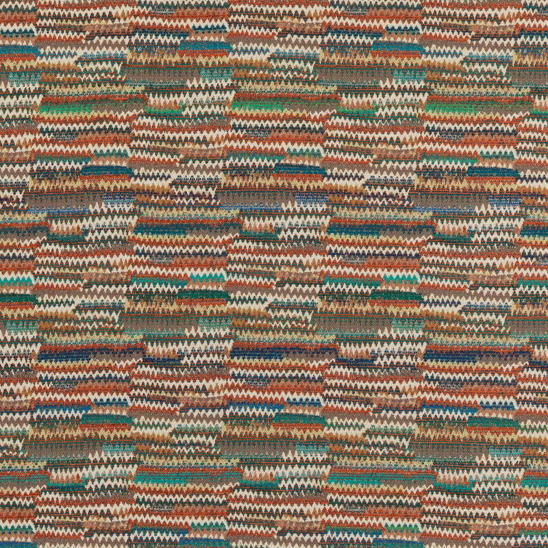 MULBERRY - LANDSCAPE- TEAL/SPICE - Fabric by the Yard TEAL/SPICE