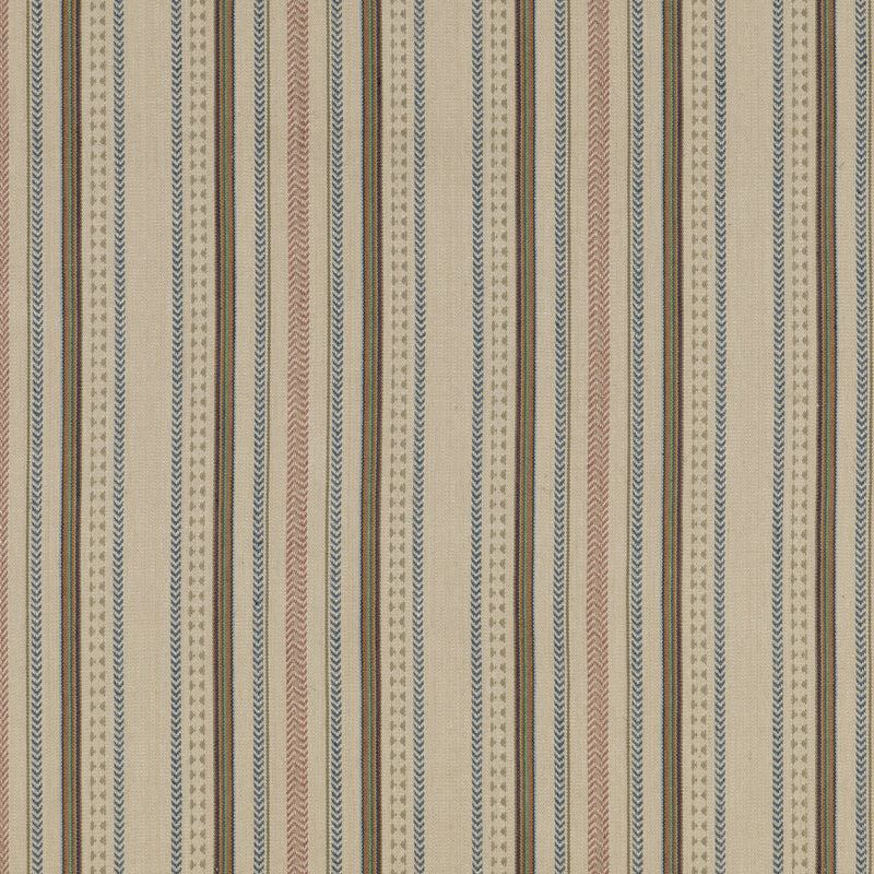 MULBERRY - RACING STRIPE- DENIM - Fabric by the Yard DENIM