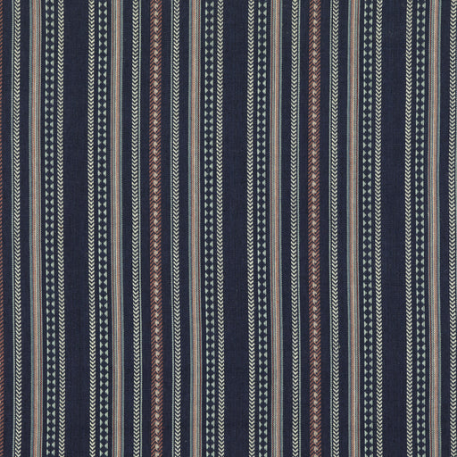 MULBERRY - RACING STRIPE- INDIGO - Fabric by the Yard INDIGO
