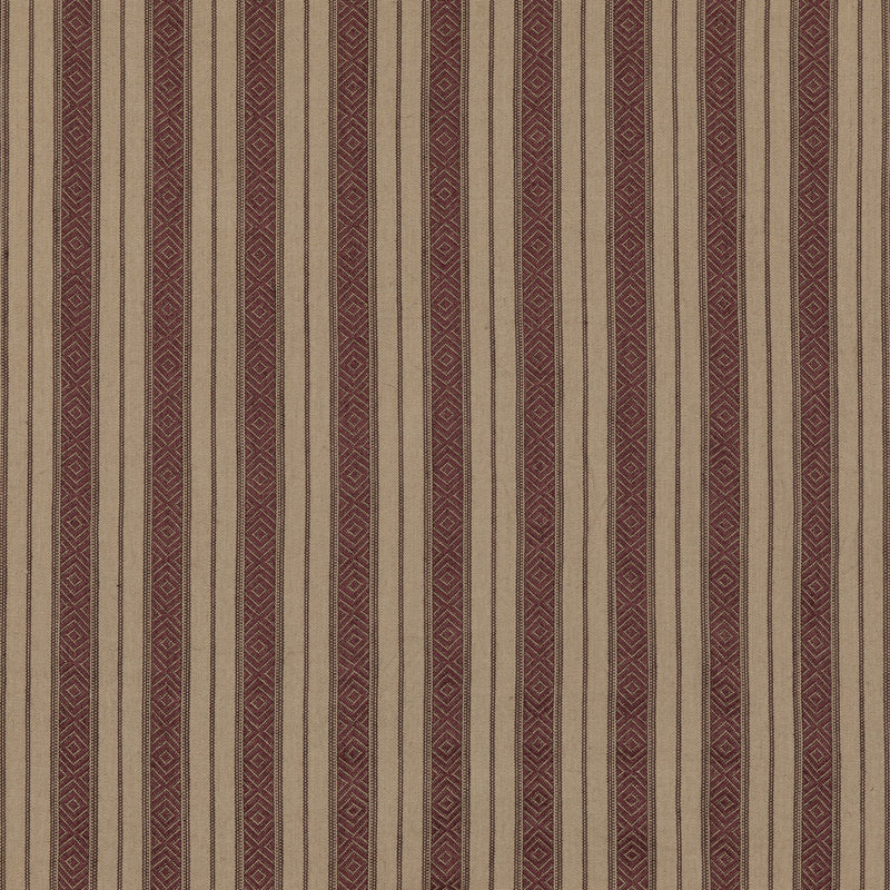 MULBERRY - COWDRAY STRIPE- PLUM - Fabric by the Yard PLUM