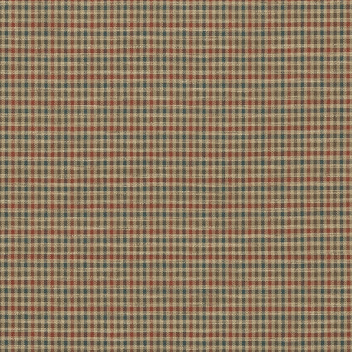 MULBERRY - BABINGTON CHECK- TEAL/SPICE - Fabric by the Yard TEAL/SPICE