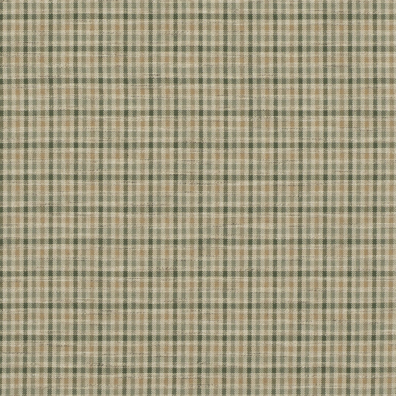 MULBERRY - BABINGTON CHECK- GREEN/SAND - Fabric by the Yard GREEN/SAND