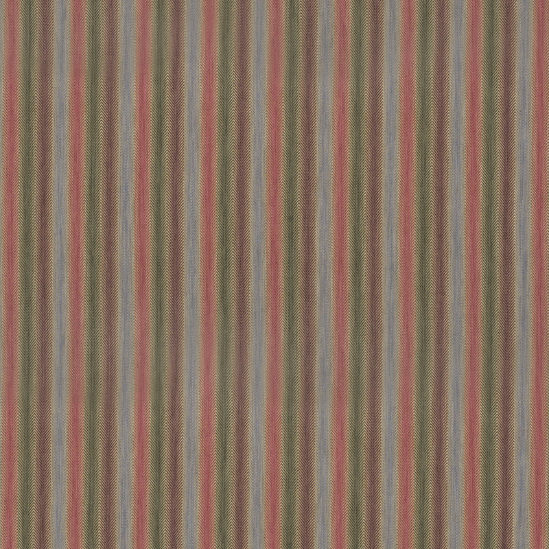 MULBERRY - SHEPTON STRIPE- PLUM/GREEN - Fabric by the Yard PLUM/GREEN