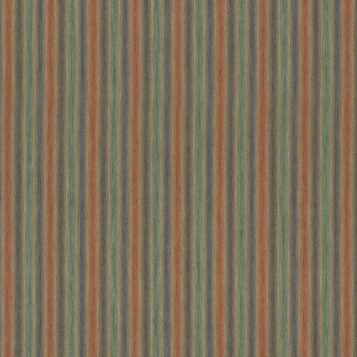 MULBERRY - SHEPTON STRIPE- TEAL/SPICE - Fabric by the Yard TEAL/SPICE