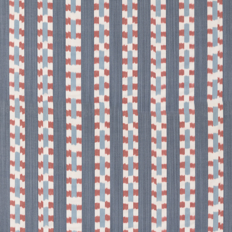 MULBERRY - WAYFARER STRIPE- BLUE/RED - Fabric by the Yard BLUE/RED
