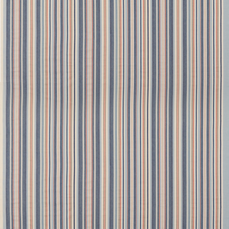 MULBERRY - MEDFORD STRIPE- BLUE/RUST - Fabric by the Yard BLUE/RUST