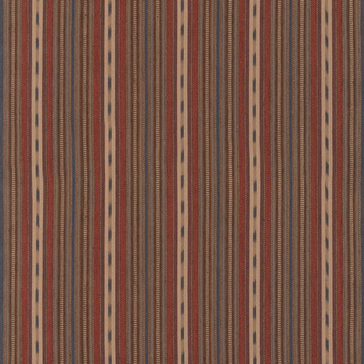 MULBERRY - STONY STRIPE- RUST/BLUE - Fabric by the Yard RUST/BLUE