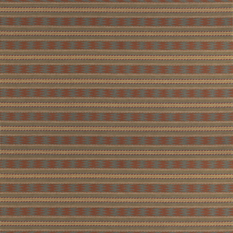 MULBERRY - INVERARAY- RUSSET/TEAL - Fabric by the Yard RUSSET/TEAL