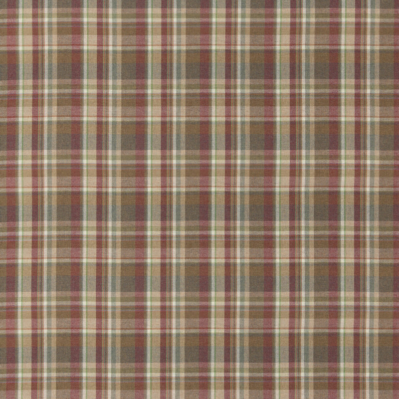 MULBERRY - LINDISFARNE PLAID- RED/GOLD - Fabric by the Yard RED/GOLD