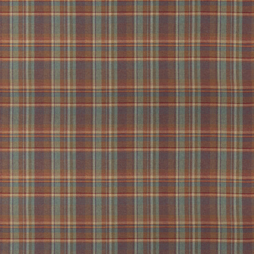 MULBERRY - LINDISFARNE PLAID- RED/TEAL - Fabric by the Yard RED/TEAL