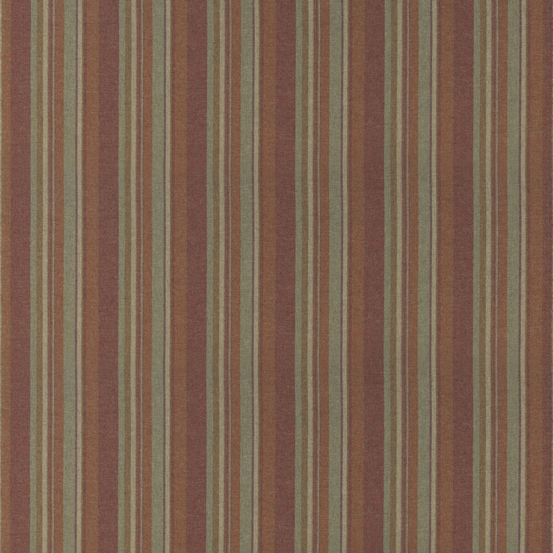MULBERRY - LINDISFARNE STRIPE- RUSSET/SAGE - Fabric by the Yard RUSSET/SAGE