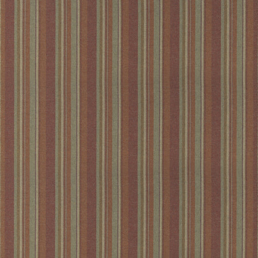 MULBERRY - LINDISFARNE STRIPE- RUSSET/SAGE - Fabric by the Yard RUSSET/SAGE