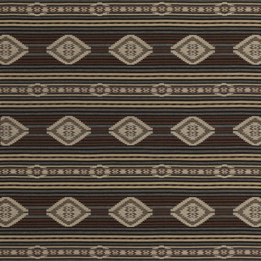 MULBERRY - HARLECH- CHARCOAL/RED - Fabric by the Yard CHARCOAL/RED