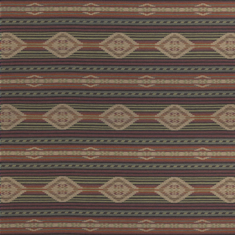 MULBERRY - HARLECH- PLUM/GREEN - Fabric by the Yard PLUM/GREEN