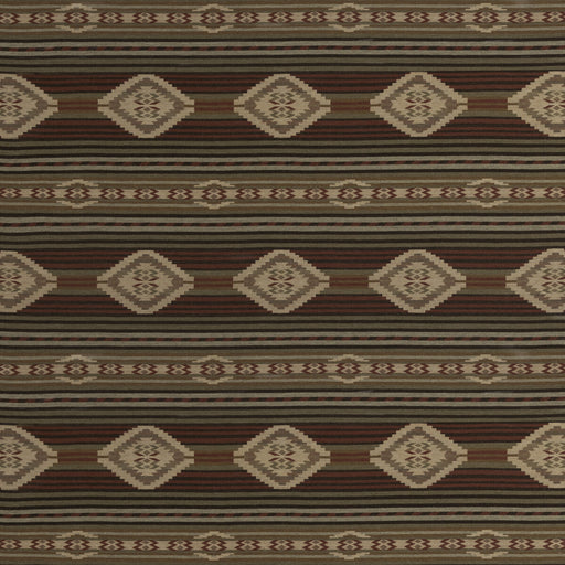 MULBERRY - HARLECH- RED/SAGE - Fabric by the Yard RED/SAGE