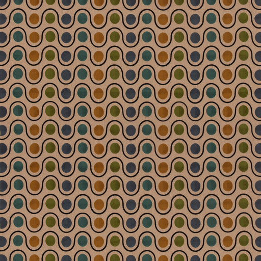 MULBERRY - WICKET- GREEN/BLUE - Fabric by the Yard GREEN/BLUE