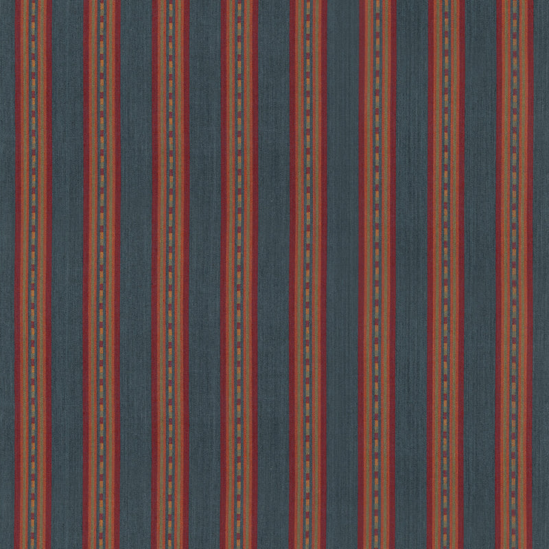 MULBERRY - COUNTRY STRIPE- TEAL - Fabric by the Yard TEAL