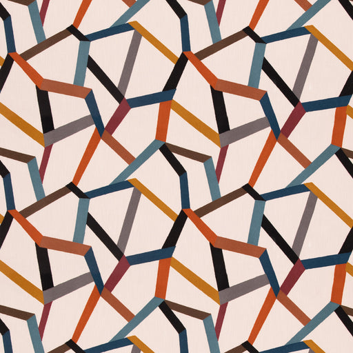 MULBERRY - BELTANE- TEAL/SPICE - Fabric by the Yard TEAL/SPICE