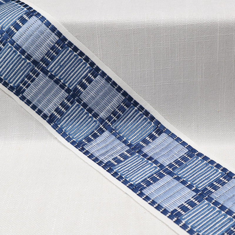 FENCI EMB TAPE - BLUES - Mag Fabrics - Trim By The Yard