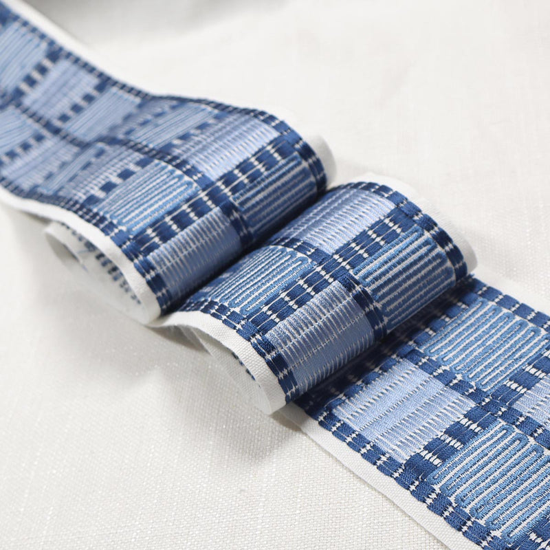 FENCI EMB TAPE - BLUES - Mag Fabrics - Trim By The Yard