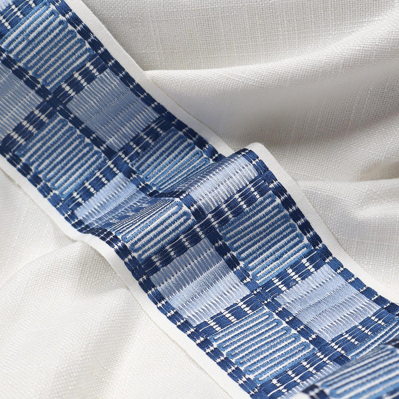 FENCI EMB TAPE - BLUES - Mag Fabrics - Trim By The Yard
