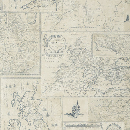 MULBERRY - BOHEMIAN TRAVELS- INDIGO - Wallcovering by the Roll INDIGO