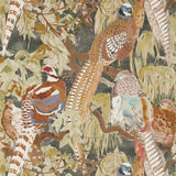 MULBERRY - GAME BIRDS- CHARCOAL - Wallcovering by the Roll