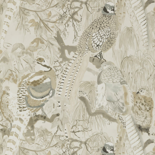 MULBERRY - GAME BIRDS- STONE - Wallcovering by the Roll STONE